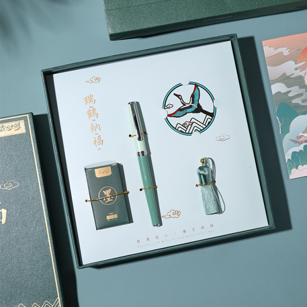 中國(guó)風(fēng)禮品商務(wù)禮盒套裝 鋼筆+書簽+墨水 商務(wù)禮品定制