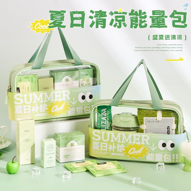 【夏日補(bǔ)給能量】夏季清涼伴手禮 護(hù)手霜紅糖喜茶毛巾等組合 毛巾蚊不叮冰袖等組合 (4)