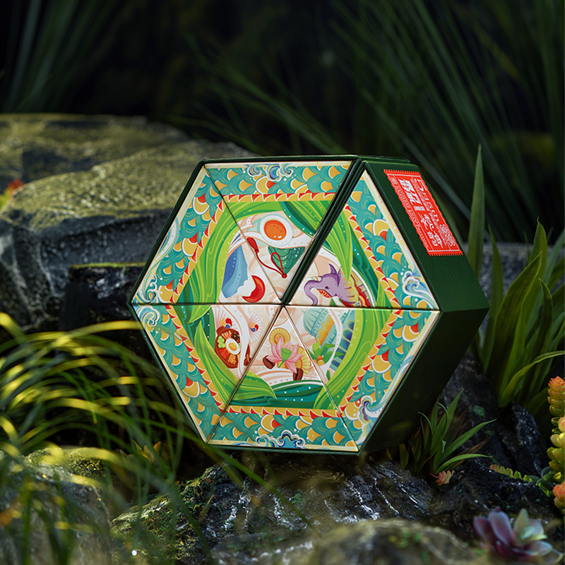 【龍行四?！?026端午創(chuàng)意禮盒 6種口味粽子6個+五彩繩+國潮貼紙 節(jié)日禮品