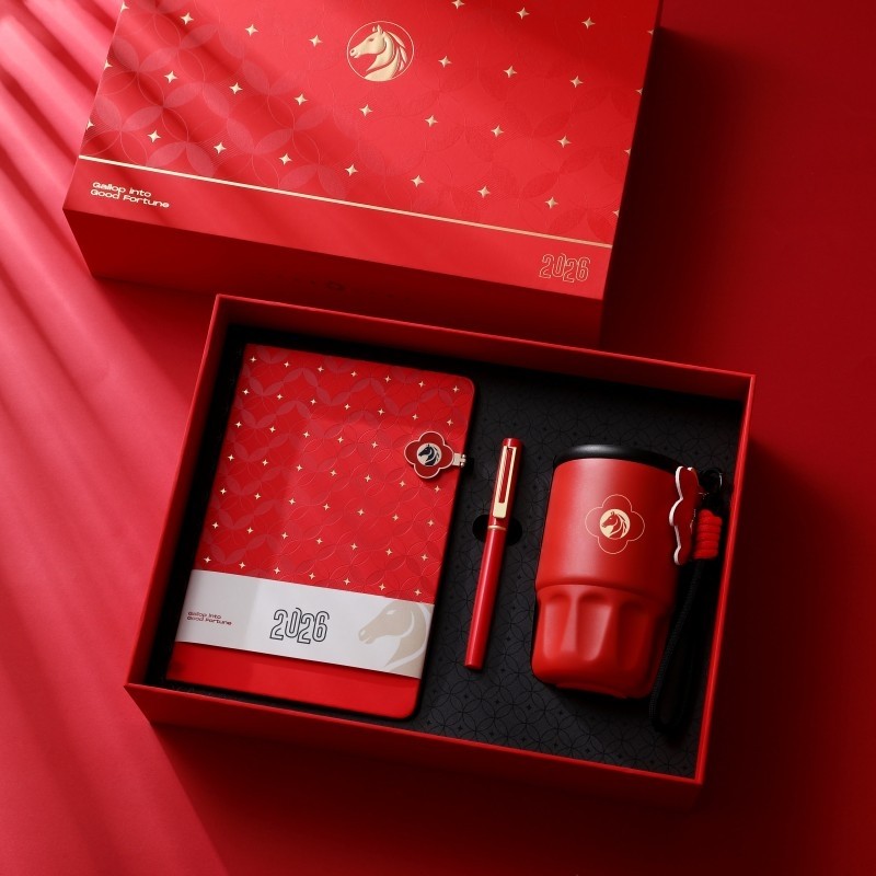 新年開門紅系列筆記本三件套禮盒|辦公禮品